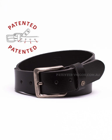 Genuine full grain leather belts, CLASSIC BLACK 40mm | 1.5 inch BELT