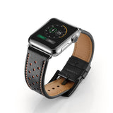 Florence Leather Apple Watch Band (Black/Red)