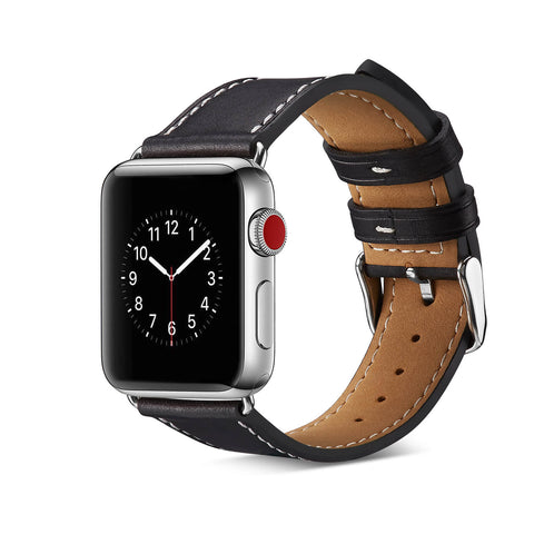 Milan Leather Apple Watch Band (Black)