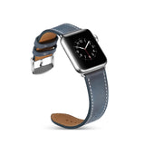 Milan Leather Apple Watch Band (Blue)