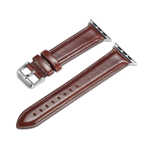 Classic Italian Leather Apple Watch Band (Brown)